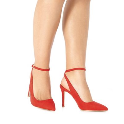 Red 'Canyon' wide fit high court shoes